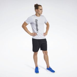 Koszulki Męskie Reebok Workout Ready ACTIVCHILL Szare PL 87RZCXM